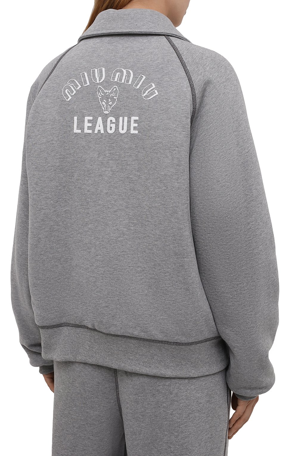 Хлопковая толстовка MIU MIU, арт. MJL780-1Z4H-F0031, фото 4