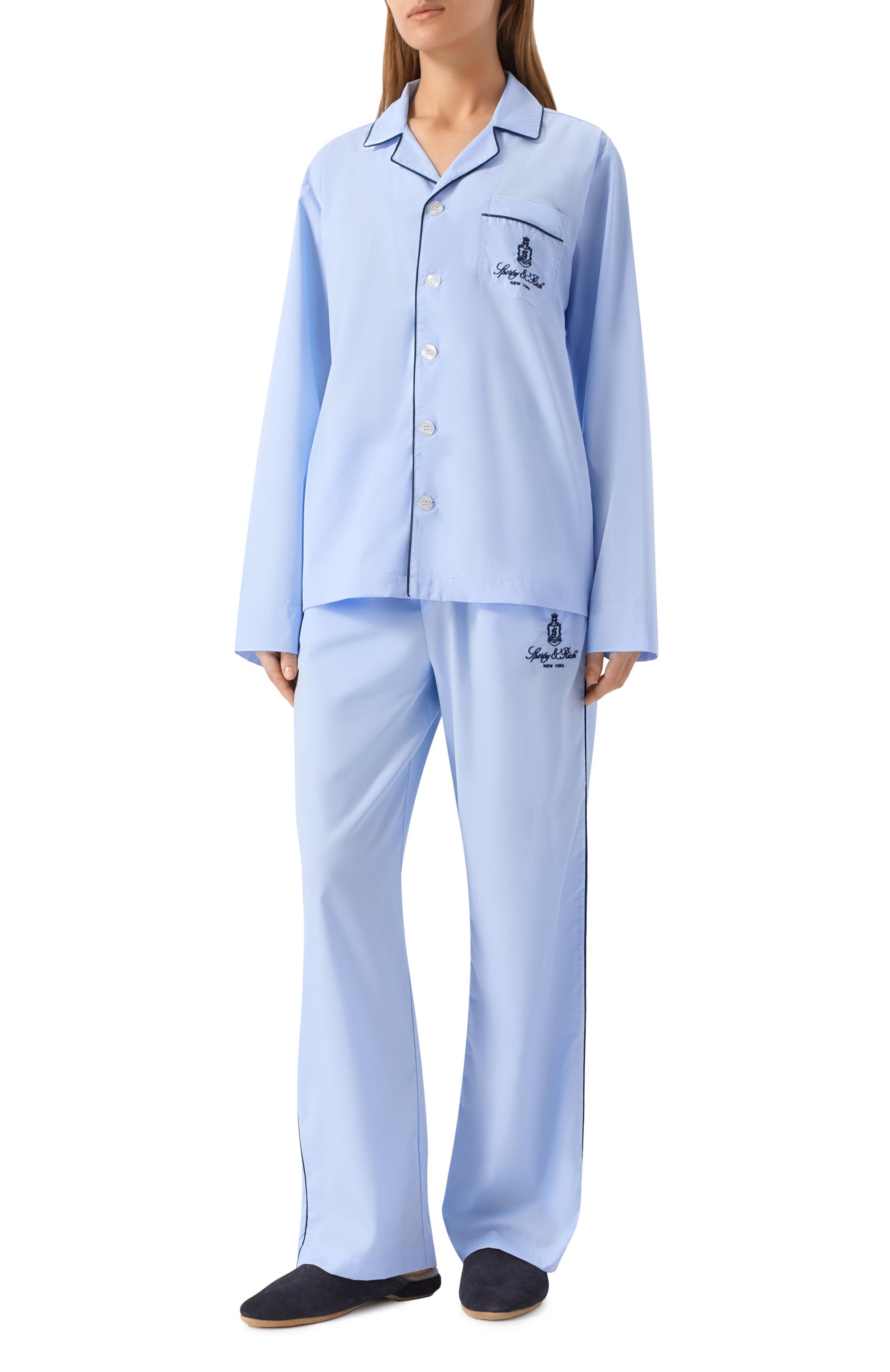 Хлопковая рубашка SPORTY AND RICH, арт. SI021602231BL90, фото 2