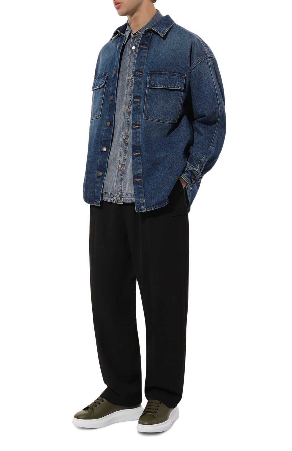 Кожаные кеды oversized ALEXANDER MCQUEEN, арт. 777279/WIE9C, фото 2