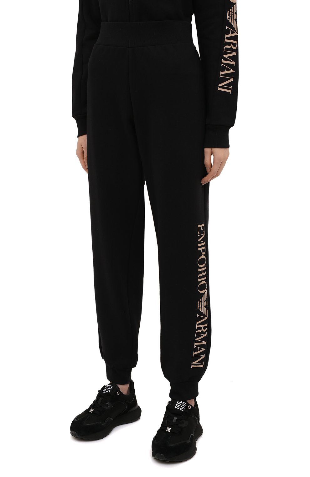 Джоггеры EMPORIO ARMANI черного цвета по цене 9920 руб., арт. 164416/1A250, фото 3 Джоггеры EMPORIO ARMANI, арт. 164416/1A250, фото 3