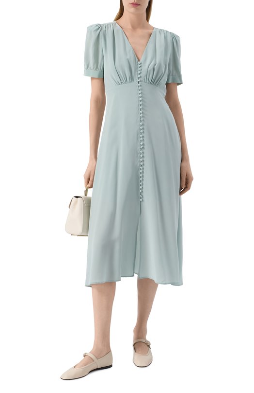 Шелковое платье The Kooples FR0B30063K Зелёный  FR0B30063K Фото 2