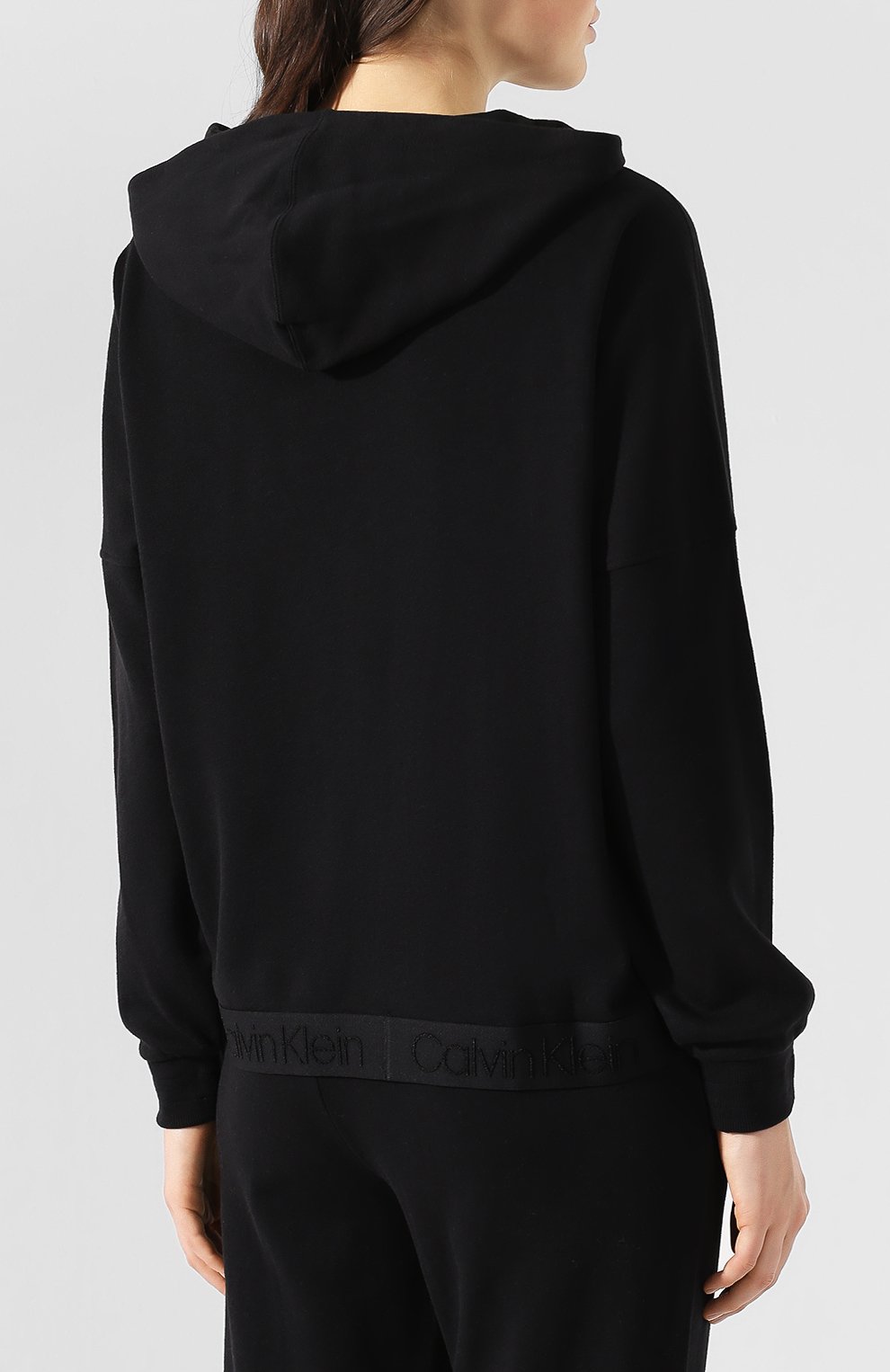Хлопковый кардиган CALVIN KLEIN черного цвета по цене 8185 руб., арт. QS6149E, фото 4 Хлопковый кардиган CALVIN KLEIN, арт. QS6149E, фото 4