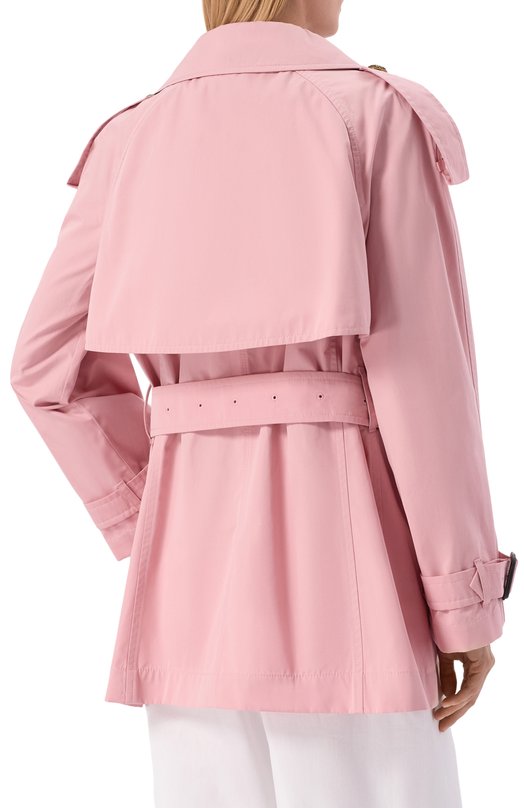 Хлопковый тренч Burberry 8118704 Розовый  8118704 Фото 4