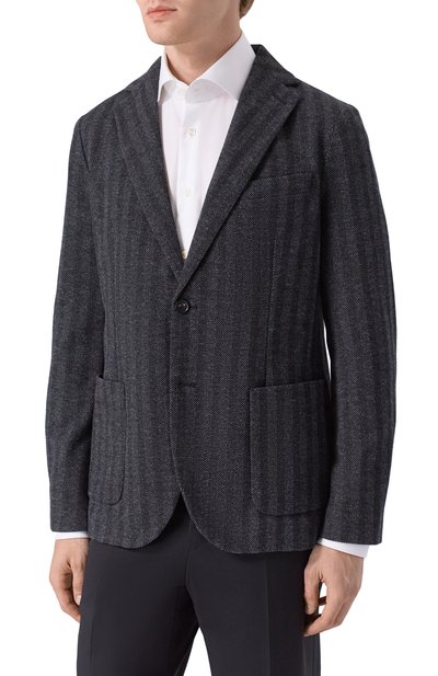 Пиджак из шерсти и хлопка CIRCOLO 1901, арт. CN5061, фото 4