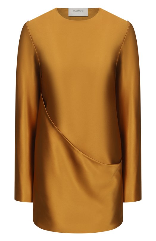 Атласное платье Sportmax ALFIERE1234 Золотой ALFIERE1234