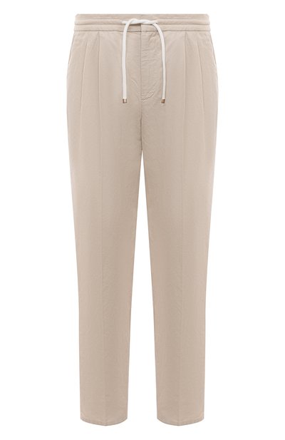 Мужские брюки изо льна и хлопка BRUNELLO CUCINELLI, арт. M291DE1710