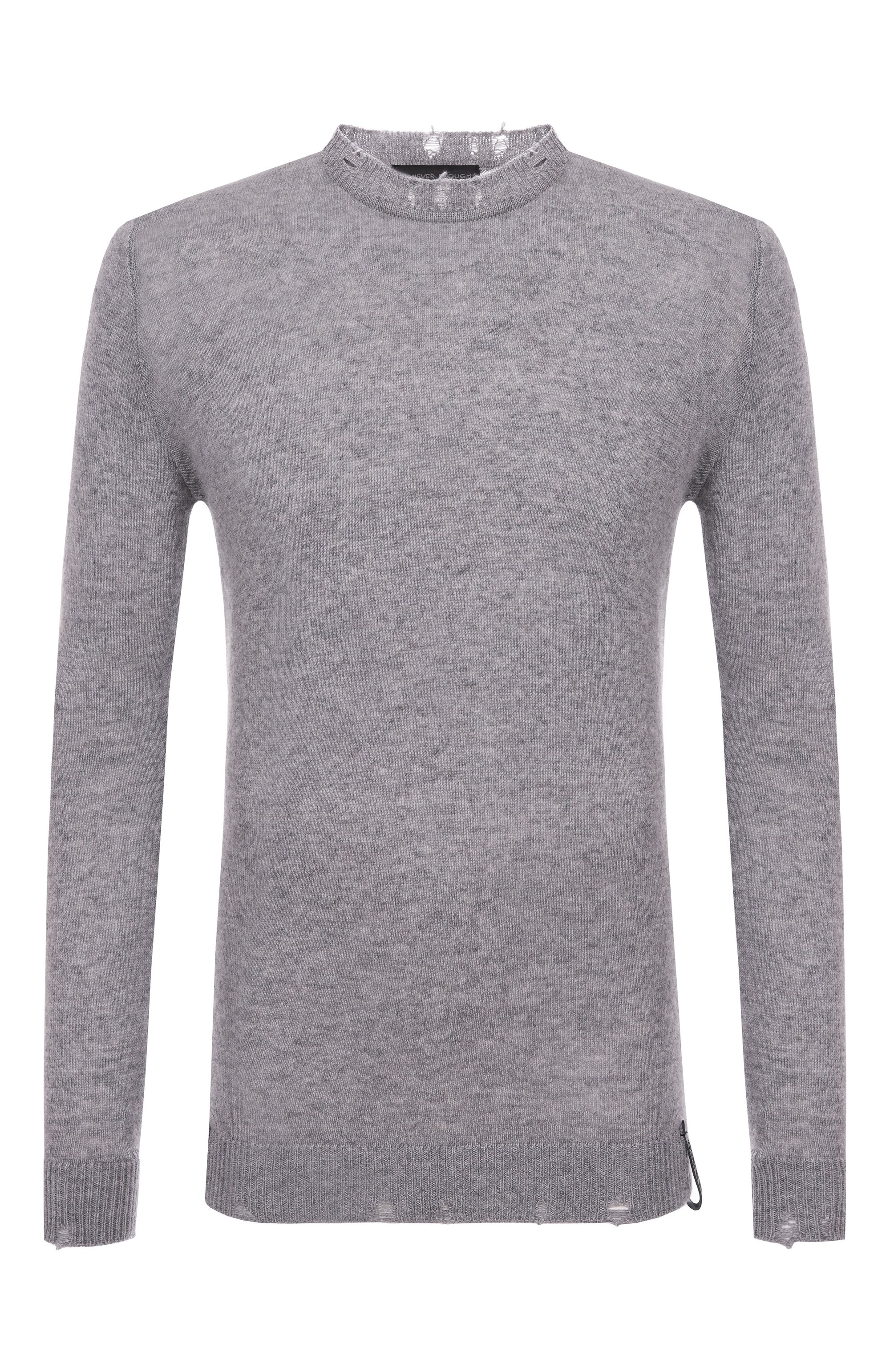 Джемпер из шерсти и вискозы NEVER ENOUGH серого цвета по цене 32800 руб., арт. MKN080, фото 1 Джемпер из шерсти и вискозы NEVER ENOUGH, арт. MKN080, фото 1