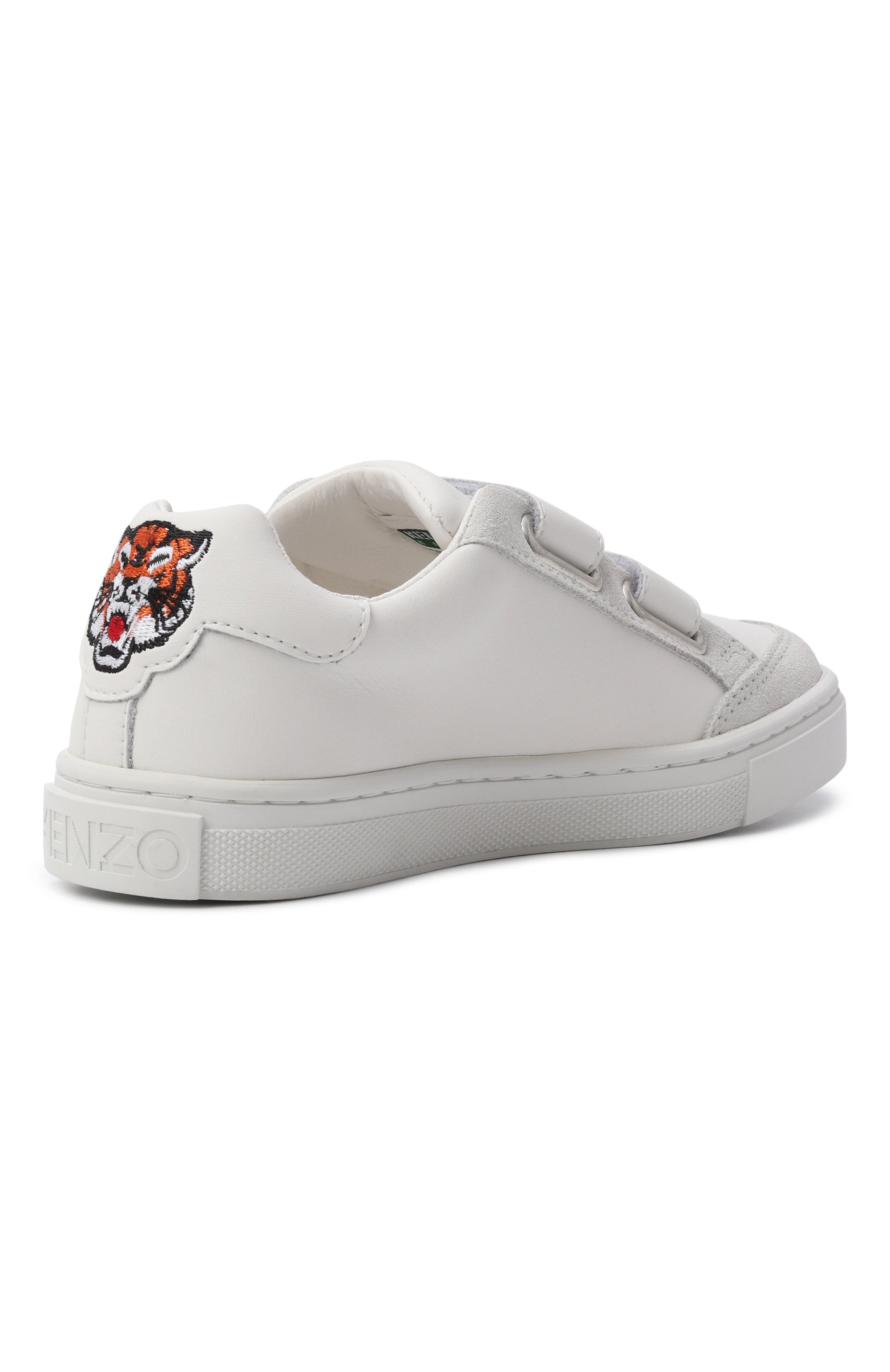 Кожаные кеды KENZO белого цвета по цене 33750 руб., арт. K61823, фото 3 Кожаные кеды KENZO, арт. K61823, фото 3