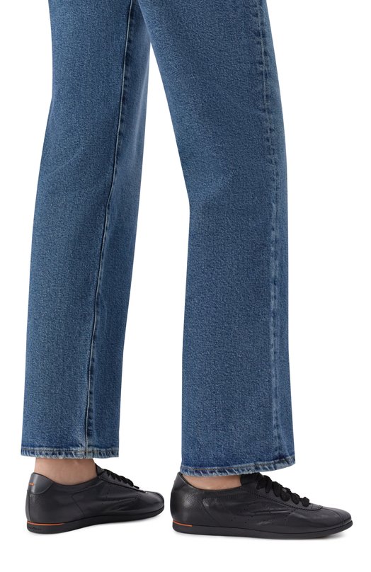 Кожаные кеды Santoni WBYG61449NEATFIY Чёрный  WBYG61449NEATFIY Фото 2