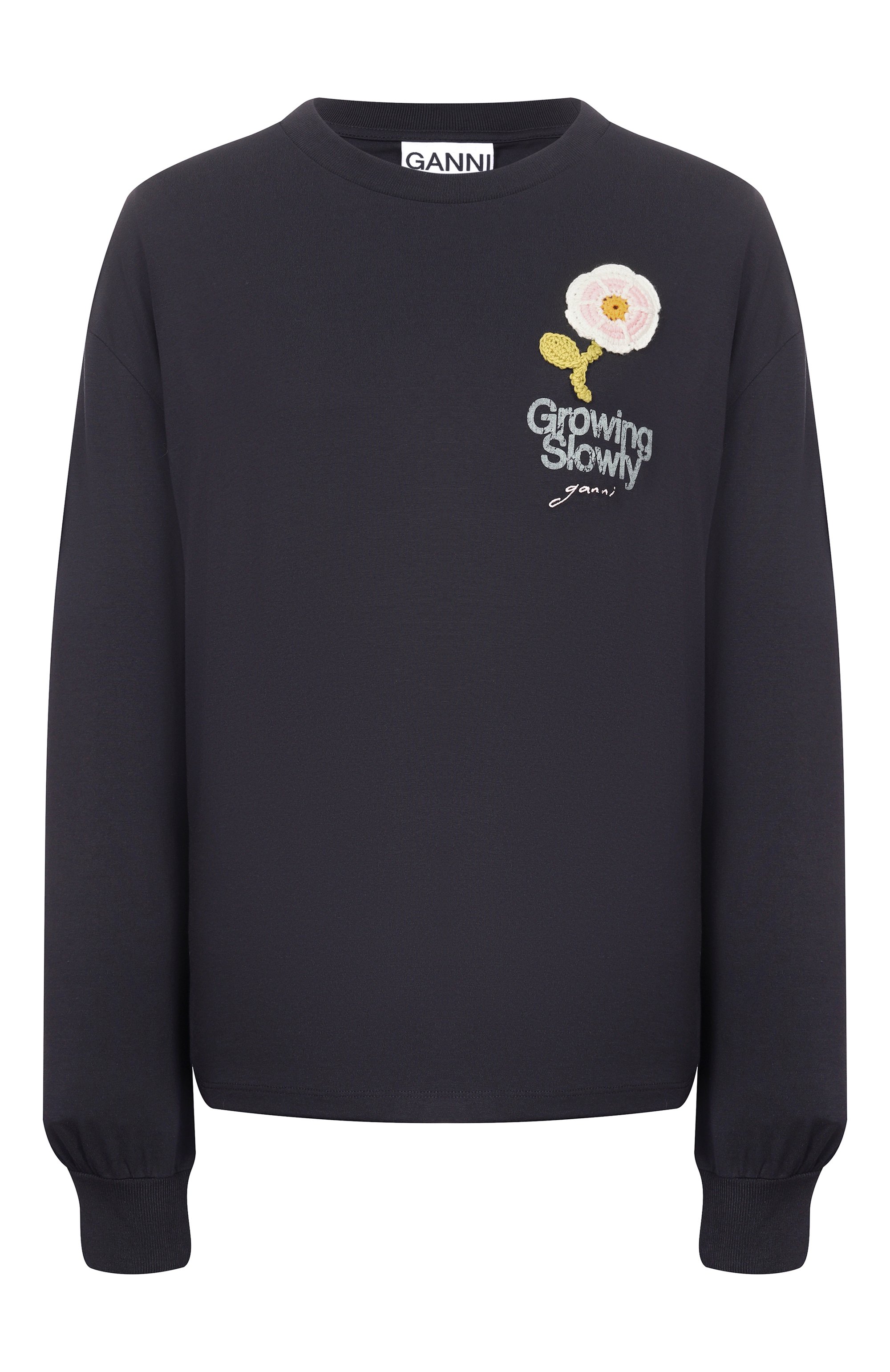 Хлопковый свитшот GANNI, арт. A1050176, фото 1