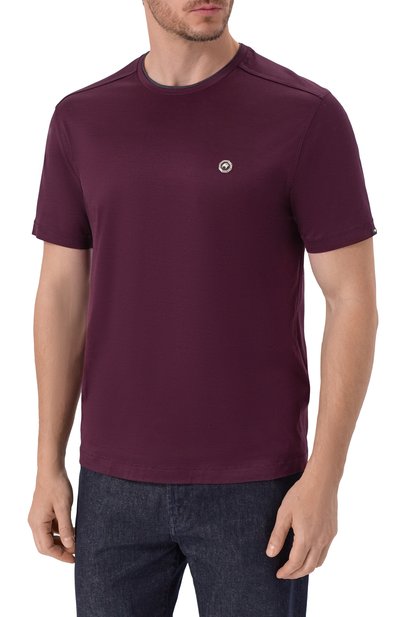 Хлопковая футболка STEFANO RICCI бордового цвета по цене 59950 руб., арт. MNH5304510/TE0001, фото 3 Хлопковая футболка STEFANO RICCI, арт. MNH5304510/TE0001, фото 3