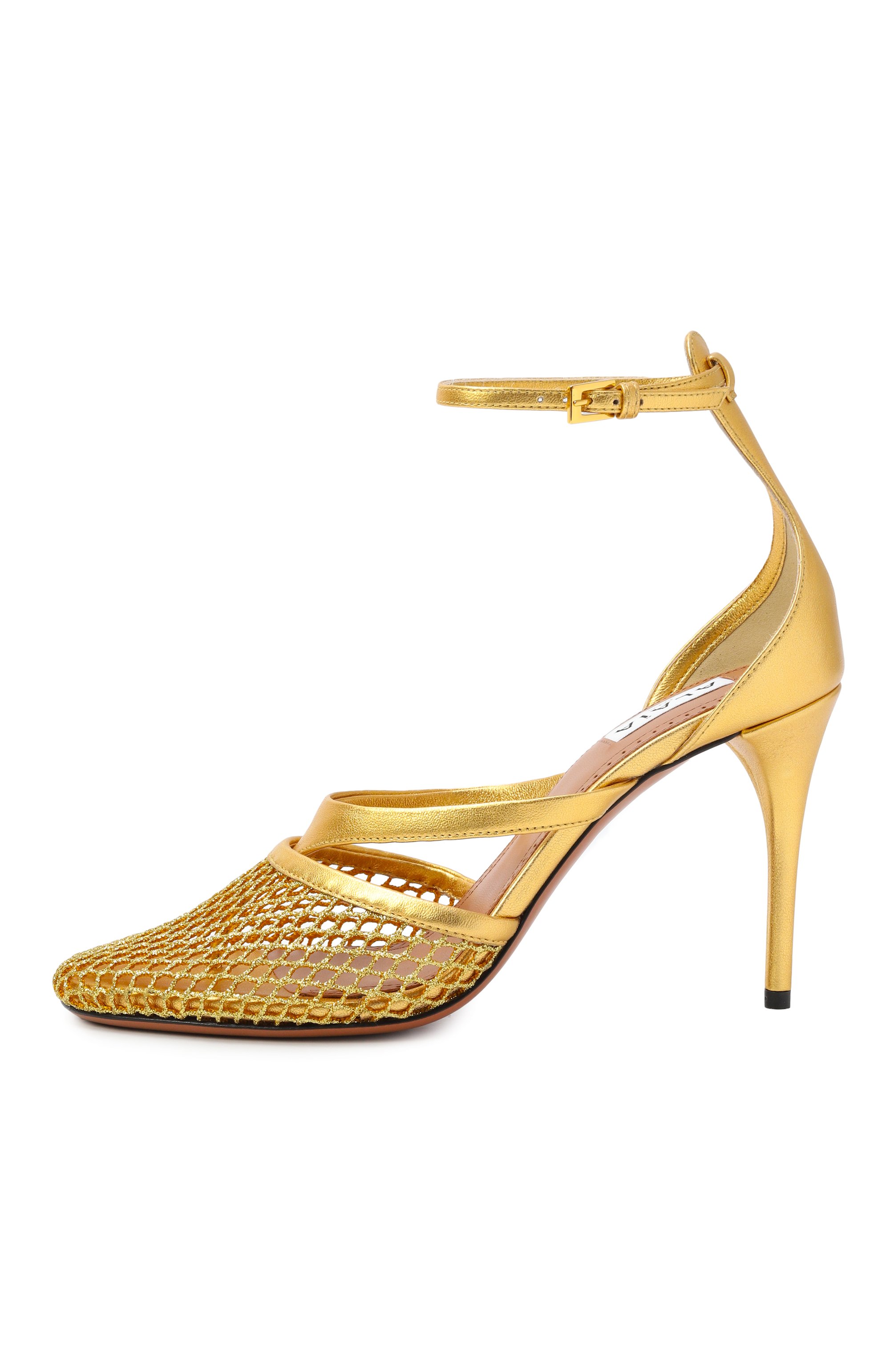 Комбинированные босоножки infradito ALAIA, арт. AA3S123TK028, фото 4