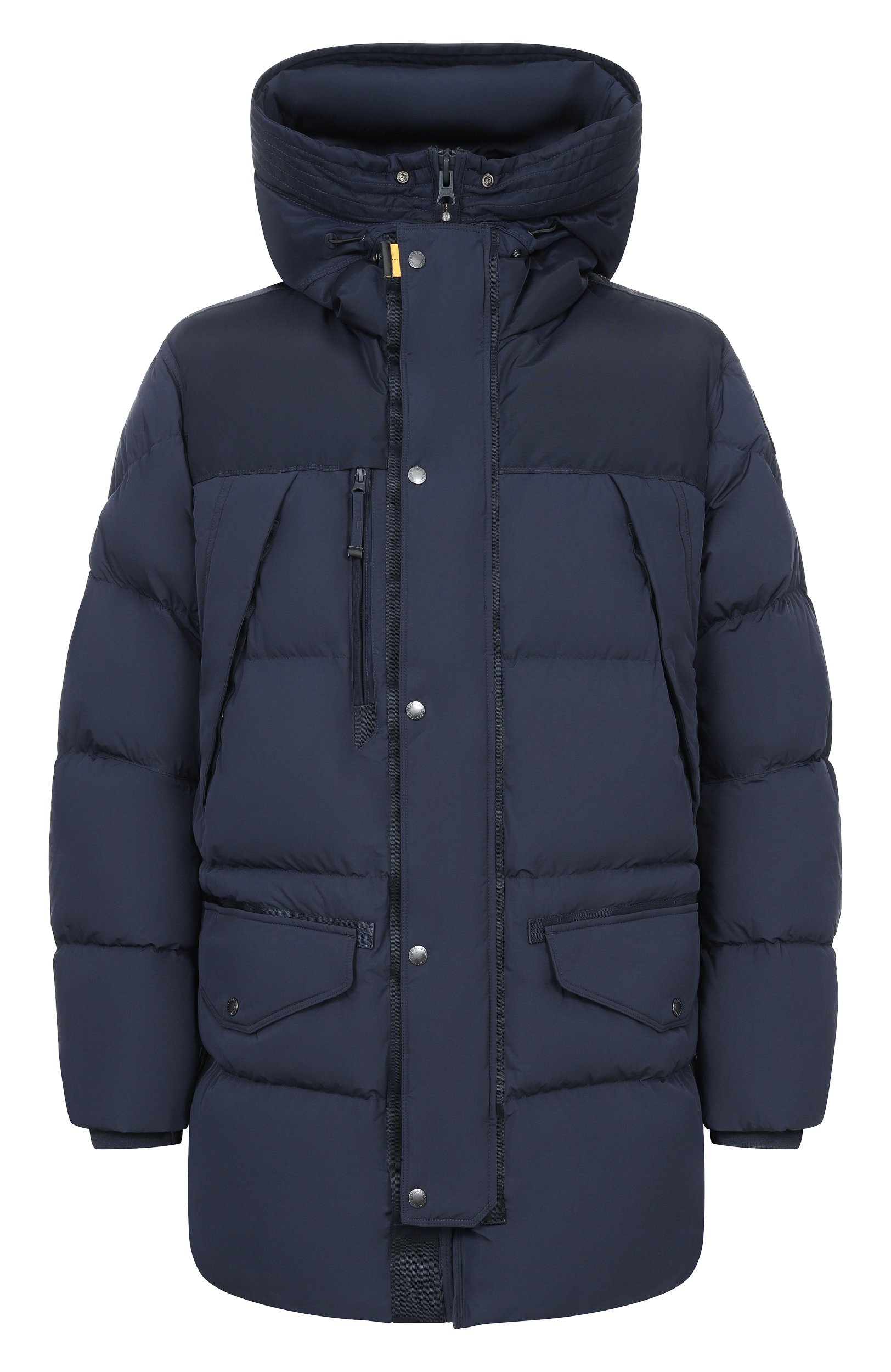 Пуховик PARAJUMPERS темно-синего цвета по цене 127500 руб., арт. 26WMPMPUHF03, фото 1 Пуховик PARAJUMPERS, арт. 26WMPMPUHF03, фото 1