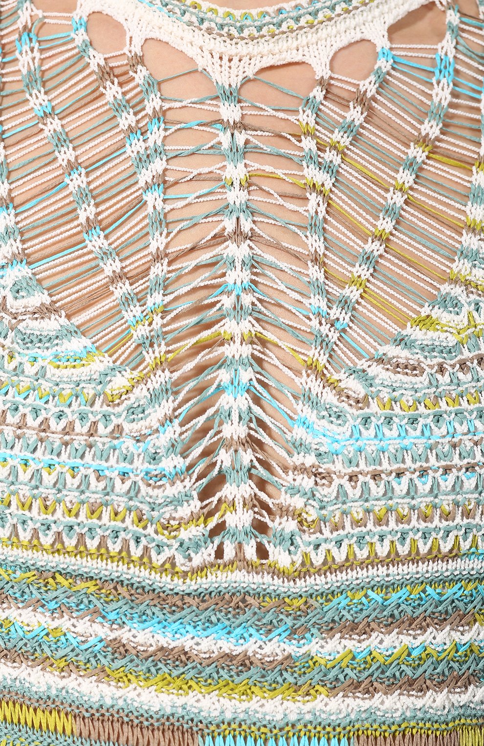 Хлопковое платье M MISSONI бирюзового цвета по цене 94300 руб., арт. 2DG00111/2K000A, фото 5 Хлопковое платье M MISSONI, арт. 2DG00111/2K000A, фото 5
