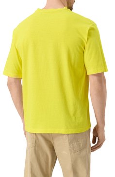 Мужская хлопковая футболка DSQUARED2 желтого цвета, арт. S74GD1393/S22507 | Фото 4 (Длина (для топов): Стандартные; Материал сплава: Проставлено; Рукава: Короткие; Драгоценные камни: Простав�лено; Принт: С принтом; Стили: Кэжуэл; Материал внешний: Хлопок; Кросс-КТ: Джерси; Мужское Кросс-КТ: Футболка-одежда)