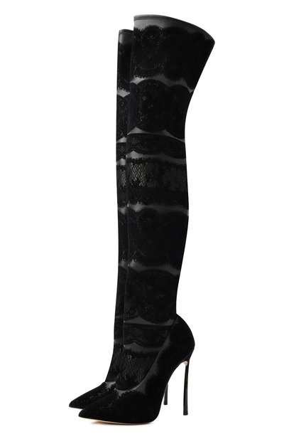 Женские комбинированные ботфорты blade 120 CASADEI, арт. 1T082A120TLNGRE