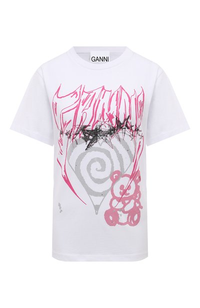 Женская хлопковая футболка GANNI, арт. T3832