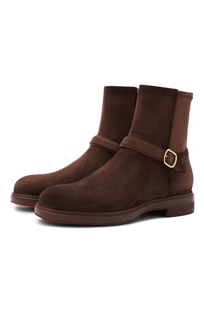Женские замшевые полусапоги SANTONI, арт. WTYG72442CI0NHI0