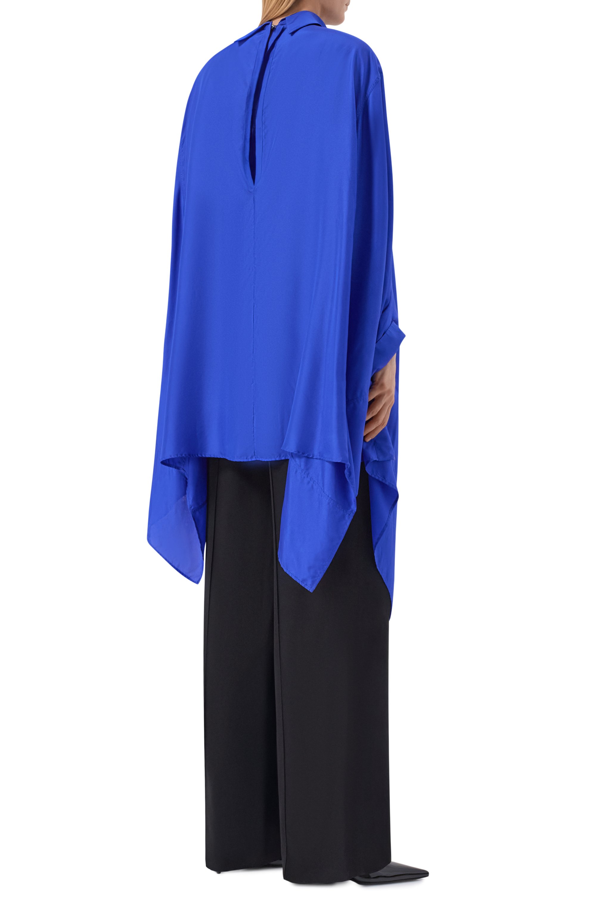 Шелковый топ LANVIN синего цвета по цене 225000 руб., арт. RW-T00055-6285-E26, фото 4 Шелковый топ LANVIN, арт. RW-T00055-6285-E26, фото 4