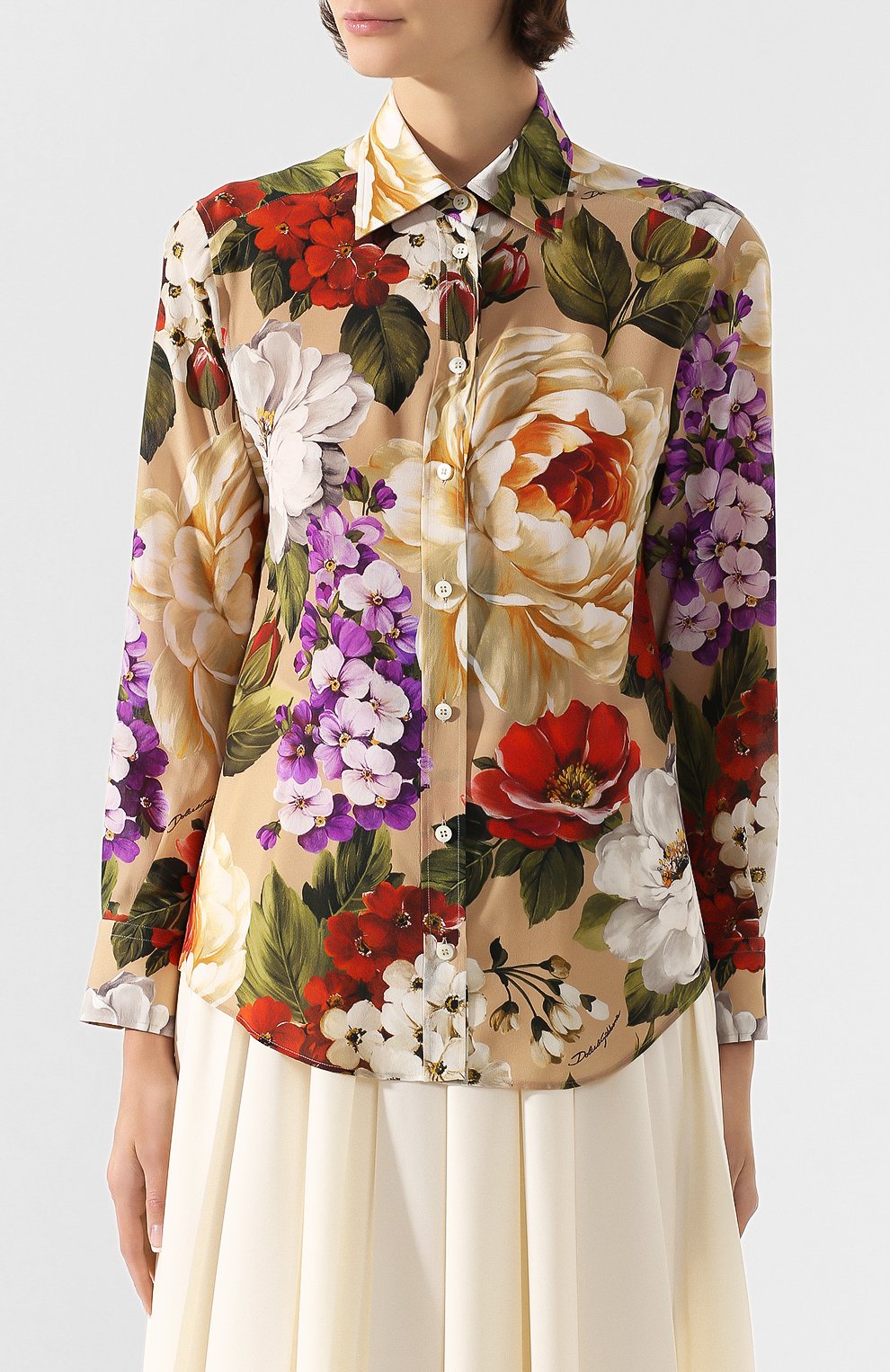 Шелковая блузка DOLCE & GABBANA, арт. F5M43T/IS1A0, фото 3