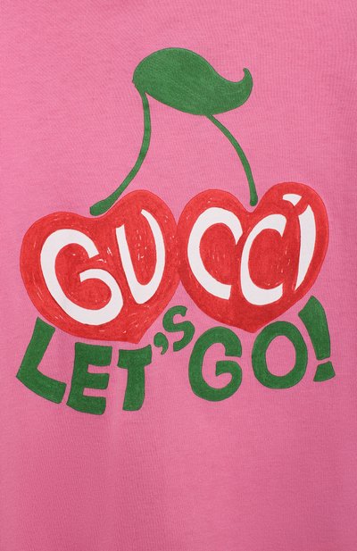 Хлопковый комбинезон GUCCI розового цвета по цене 24450 руб., арт. 581015/XJCSX, фото 3 Хлопковый комбинезон GUCCI, арт. 581015/XJCSX, фото 3