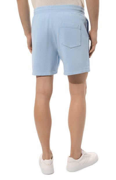 Хлопковые шорты CASABLANCA голубого цвета по цене 38700 руб., арт. MS23-JTR-003-17, фото 4 Хлопковые шорты CASABLANCA, арт. MS23-JTR-003-17, фото 4