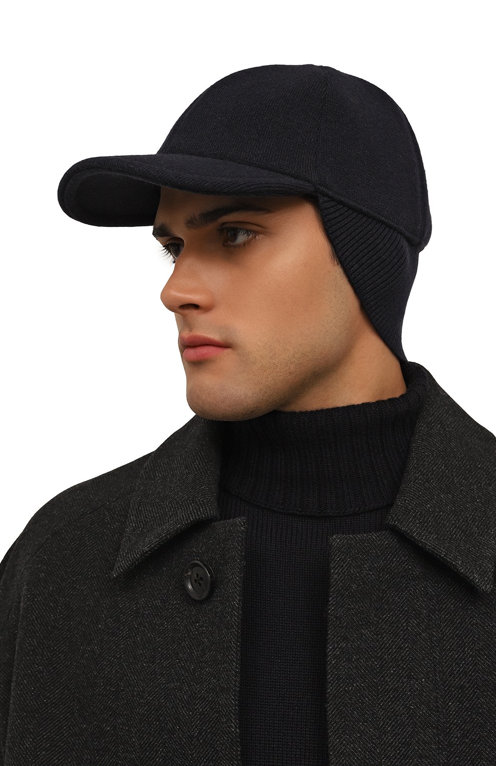 Кашемировая бейсболка ANDREA CAMPAGNA темно-синего цвета по цене 37750 руб., арт. AB-180CSP, фото 2 Кашемировая бейсболка ANDREA CAMPAGNA, арт. AB-180CSP, фото 2