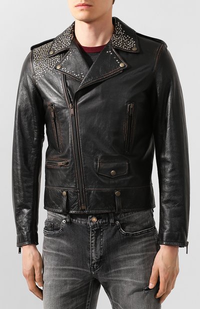 Кожаная косуха SAINT LAURENT, арт. 503729/Y5RD2, фото 3