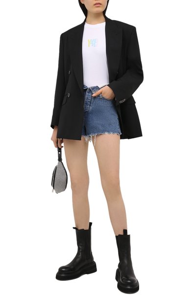 Хлопковая футболка ALEXANDER WANG белого цвета по цене 25900 руб., арт. UCC1211022, фото 2 Хлопковая футболка ALEXANDER WANG, арт. UCC1211022, фото 2