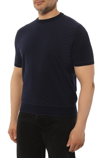 Хлопковый джемпер STEFANO RICCI темно-синего цвета по цене 115000 руб., арт. K616303G10/F23213, фото 3 Хлопковый джемпер STEFANO RICCI, арт. K616303G10/F23213, фото 3