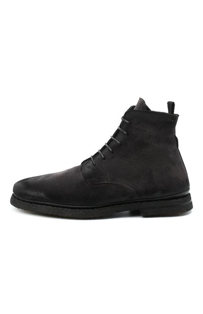 Замшевые ботинки ALEXANDER HOTTO темно-серого цвета по цене 44750 руб., арт. 58045/T0M/SENS0RY, фото 3 Замшевые ботинки ALEXANDER HOTTO, арт. 58045/T0M/SENS0RY, фото 3