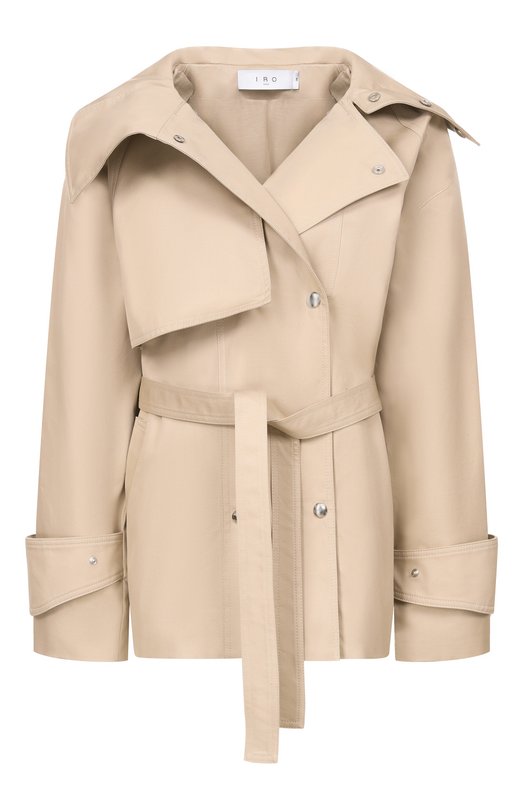 Хлопковый тренч Iro WP137RALYA Бежевый WP137RALYA
