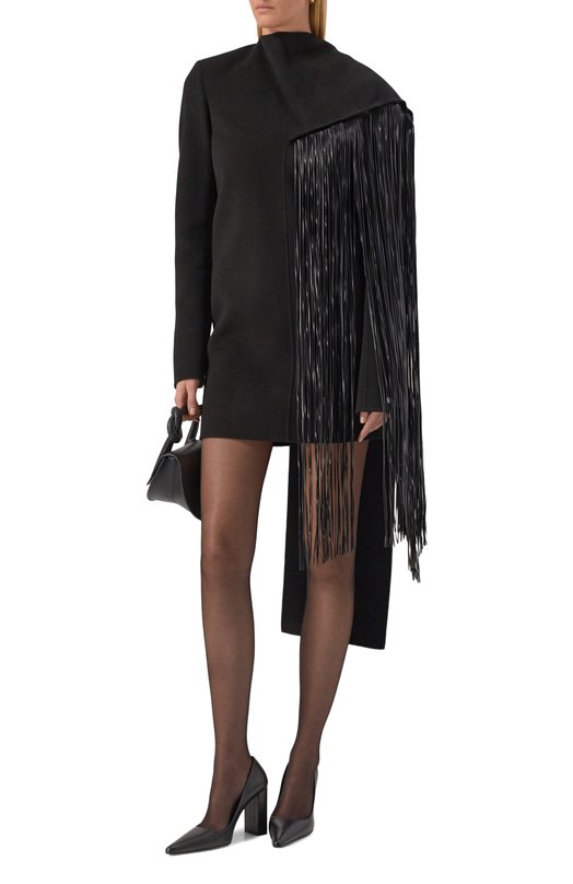 Шерстяное платье Sportmax EP0PEA Чёрный  EP0PEA Фото 2