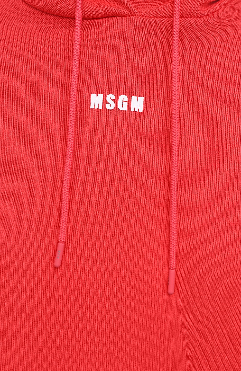 Хлопковое худи MSGM красного цвета по цене 21050 руб., арт. 3041MDM86 217299, фото 5 Хлопковое худи MSGM, арт. 3041MDM86 217299, фото 5