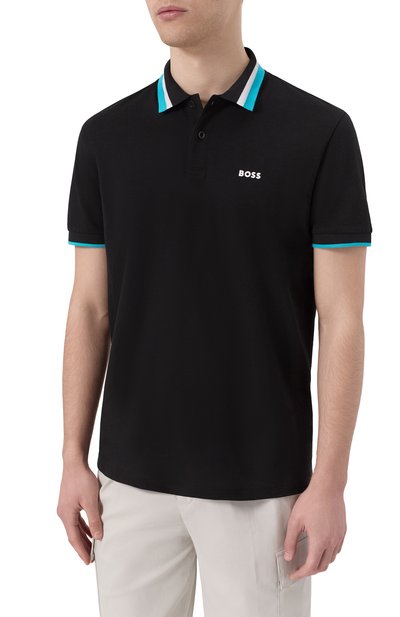 Хлопковое поло BOSS GREEN, арт. 50538101, фото 3