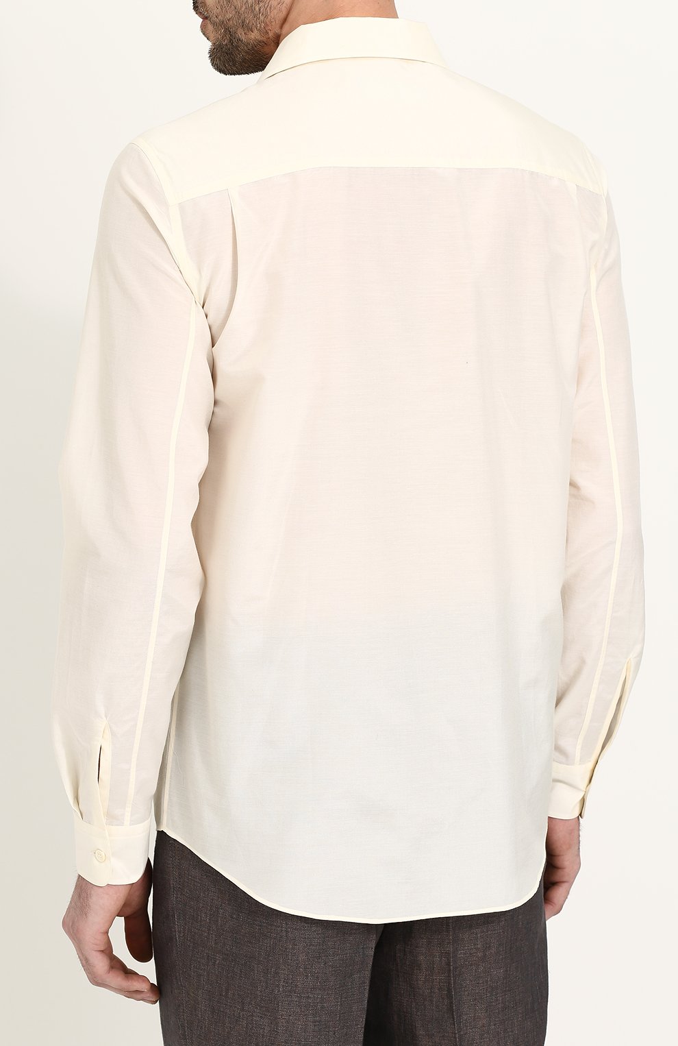 Хлопковая рубашка с отложным воротником FERRAGAMO, арт. 689412, фото 4