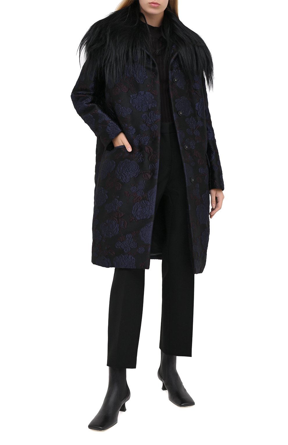 Пальто TEGIN синего цвета по цене 160000 руб., арт. FC2106, фото 3 Пальто TEGIN, арт. FC2106, фото 3