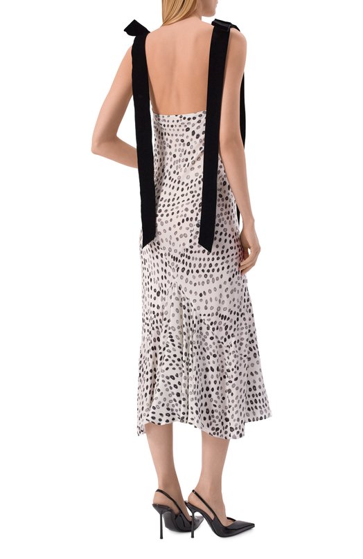 Платье из вискозы и шелка Nina Ricci 26PCR0029/VI0551 Чёрно-белый  26PCR0029/VI0551 Фото 3