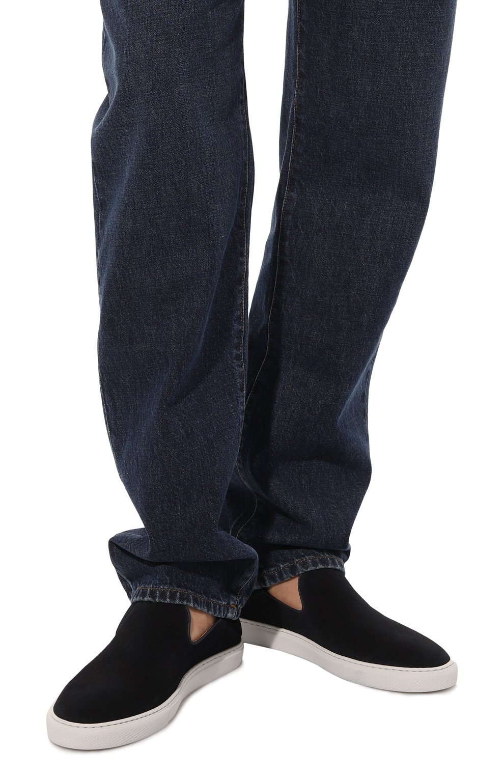 Замшевые слипоны BOSS темно-синего цвета по цене 14900 руб., арт. 50493024, фото 3 Замшевые слипоны BOSS, арт. 50493024, фото 3