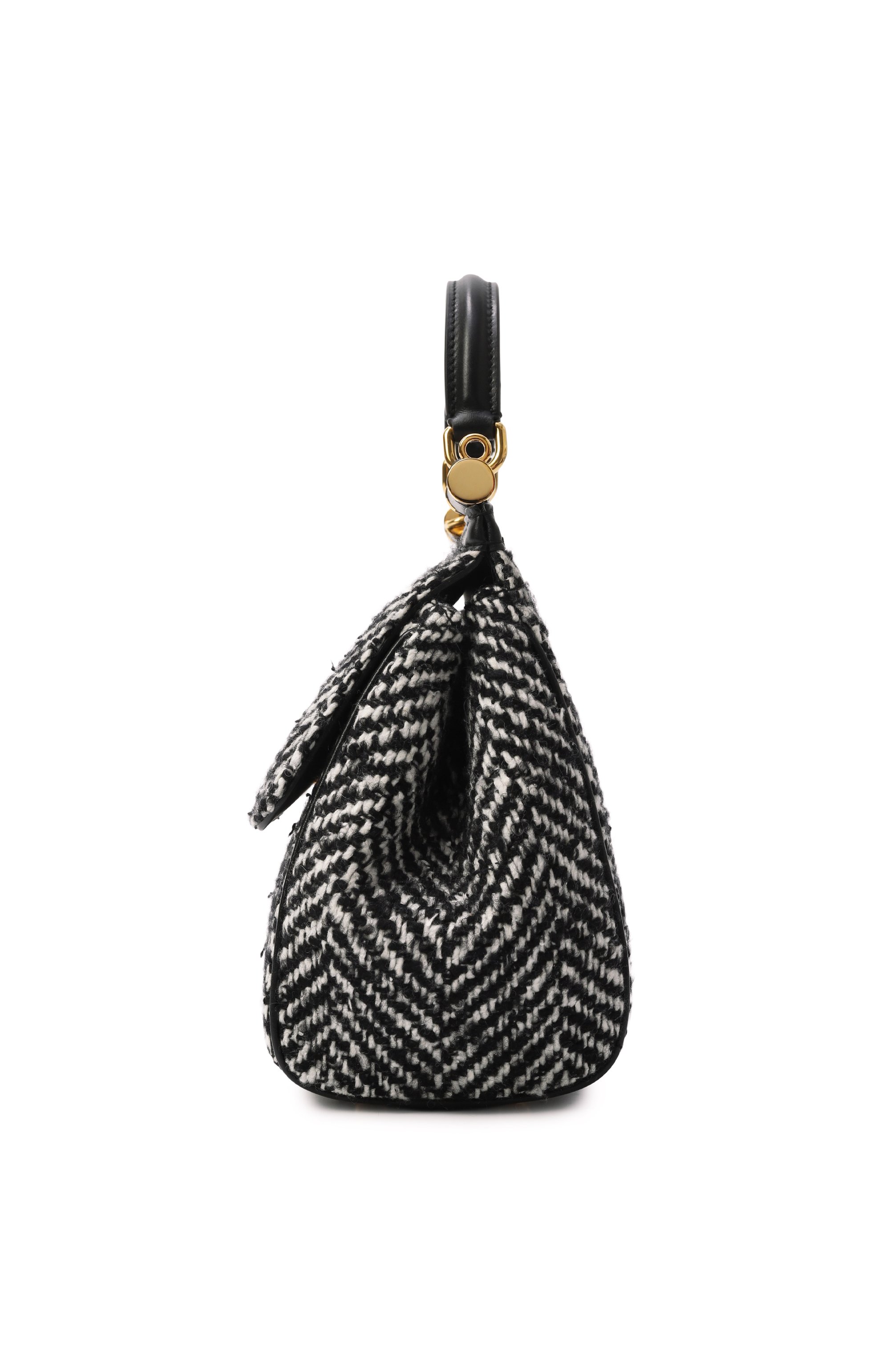 Сумка sicily medium DOLCE & GABBANA черно-белого цвета по цене 229000 руб., арт. BB6003/BH250, фото 4 Сумка sicily medium DOLCE & GABBANA, арт. BB6003/BH250, фото 4