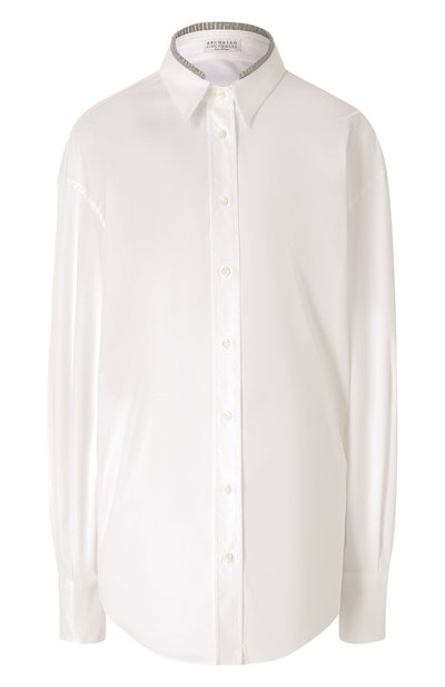 Женская хлопковая рубашка BRUNELLO CUCINELLI, арт. M0091NQ336