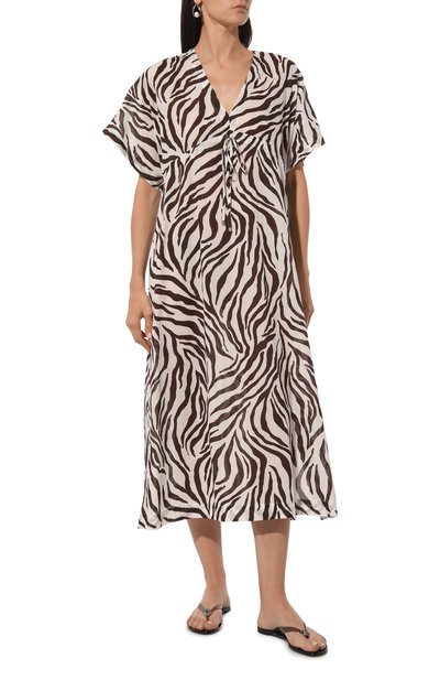 Хлопковая туника WEEKEND MAX MARA коричневого цвета по цене 44470 руб., арт. DOROTEA 241622105, фото 3 Хлопковая туника WEEKEND MAX MARA, арт. DOROTEA 241622105, фото 3