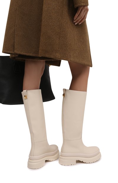 Кожаные сапоги roman stud VALENTINO, арт. WW0S0DB3/NKD, фото 3