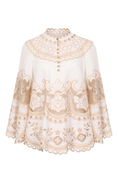 Женская льняная блузка ZIMMERMANN, арт. 5798TRS262