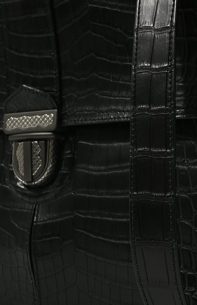 Портфель из кожи крокодила BOTTEGA VENETA черного цвета по цене 3295000 руб., арт. 480980/VCLG0, фото 3 Портфель из кожи крокодила BOTTEGA VENETA, арт. 480980/VCLG0, фото 3