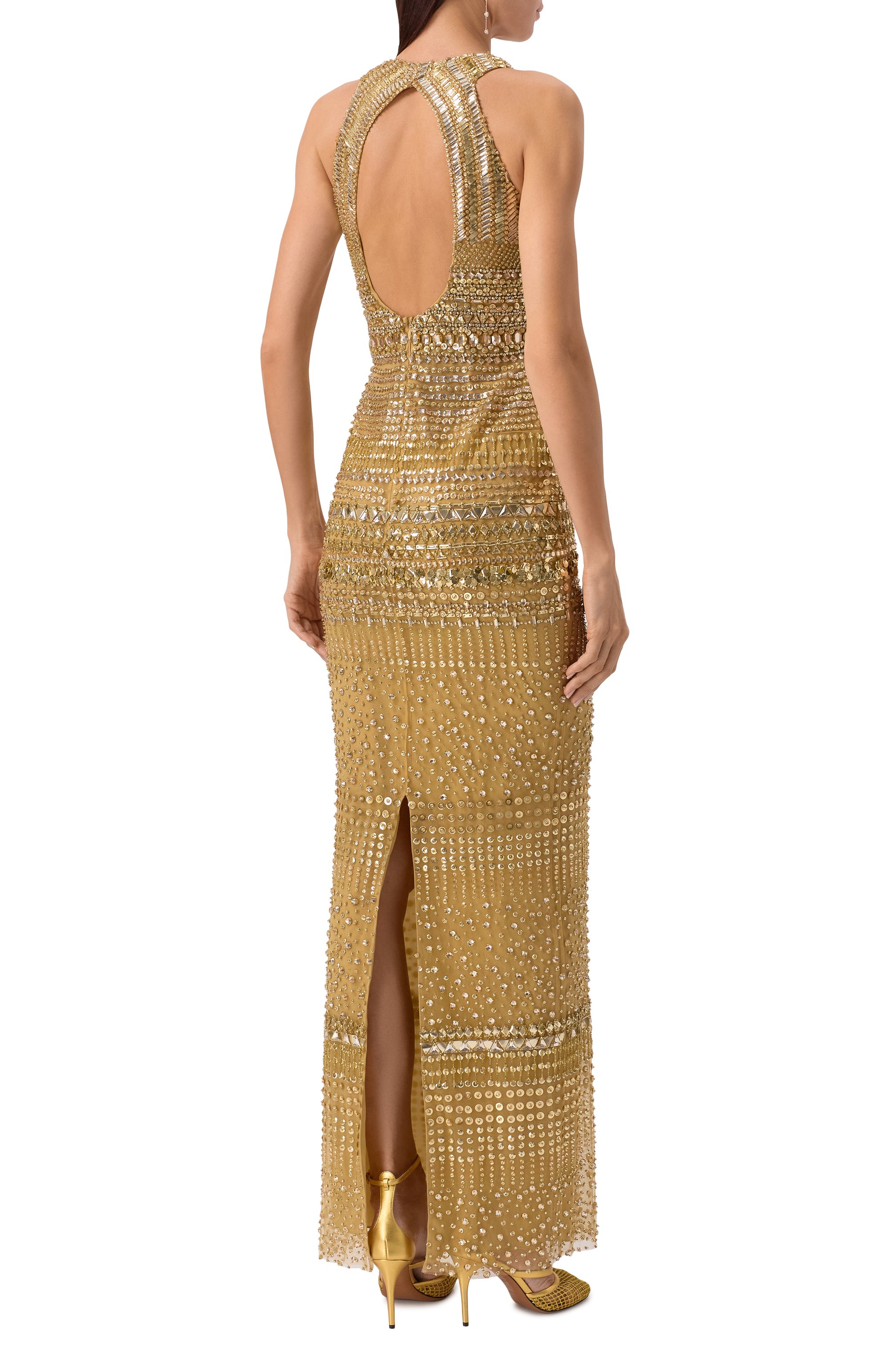 Платье с отделкой пайетками и стразами ZUHAIR MURAD, арт. RDR25008/EMSQ001, фото 4