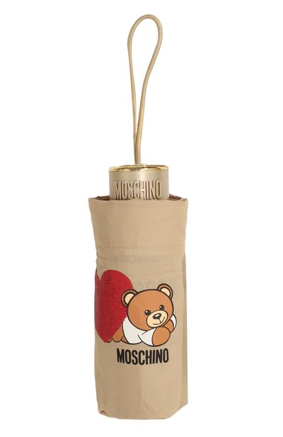Складной зонт MOSCHINO темно-бежевого цвета по цене 9655 руб., арт. 8188-SUPERMINID, фото 4 Складной зонт MOSCHINO, арт. 8188-SUPERMINID, фото 4