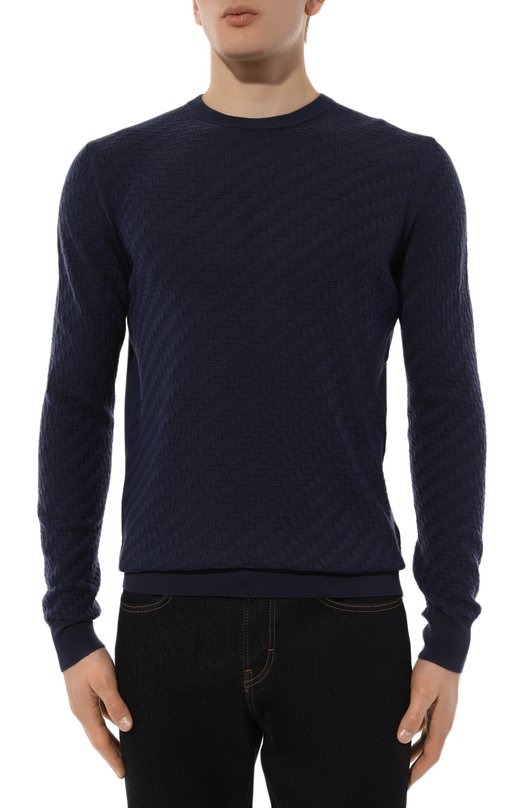 Шерстяной джемпер Corneliani 94M505-9425115 Синий  94M505-9425115 Фото 3