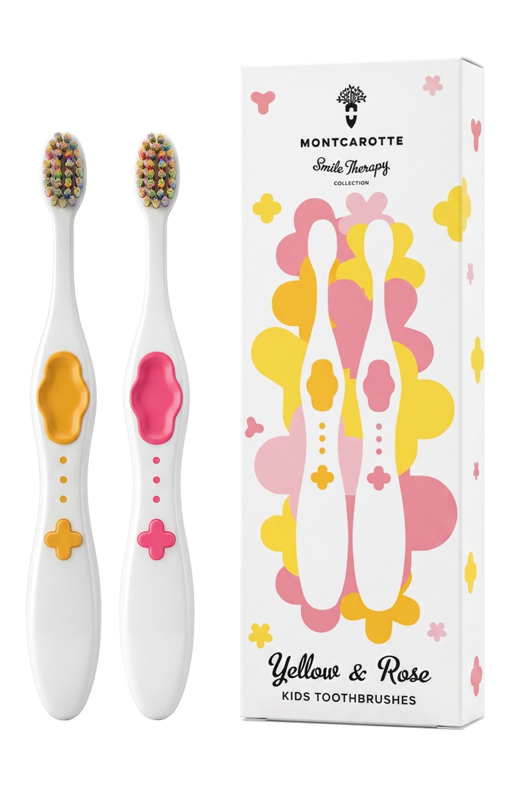 Набор детских зубных щеток soft 0.15mm, оттенок yellow + rose MONTCAROTTE цвета по цене 2400 руб., арт. МС725, фото 1 Набор детских зубных щеток soft 0.15mm, оттенок yellow + rose MONTCAROTTE, арт. МС725, фото 1