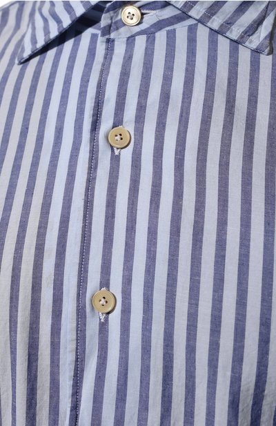 Рубашка из хлопка и льна ALESSANDRO GHERARDI синего цвета по цене 22350 руб., арт. D0UBLEL/6630, фото 5 Рубашка из хлопка и льна ALESSANDRO GHERARDI, арт. D0UBLEL/6630, фото 5